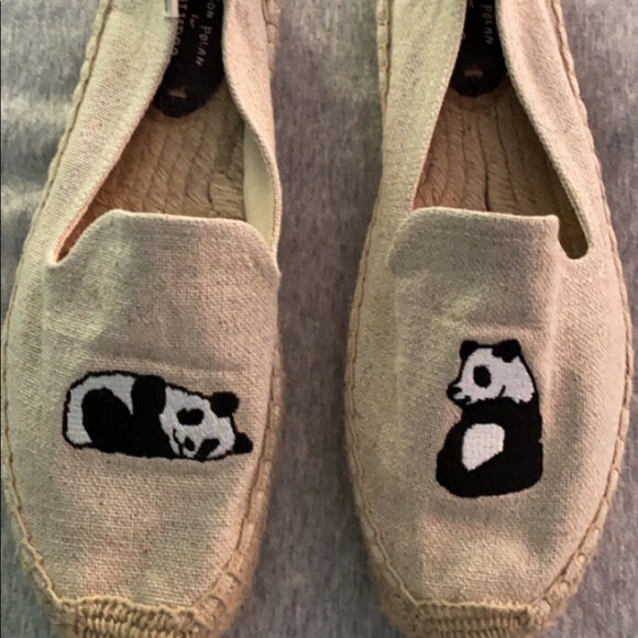Espadrilles Style. SOLUDOS. Size 10!! Cute pandas. - Picture 2 of 7